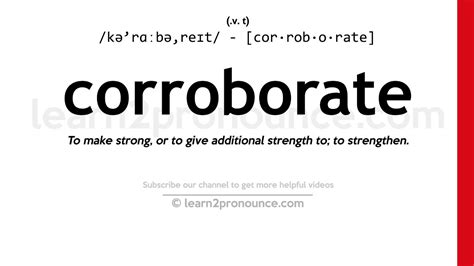 corroborate thesaurus|Corroborate Definition & Meaning .